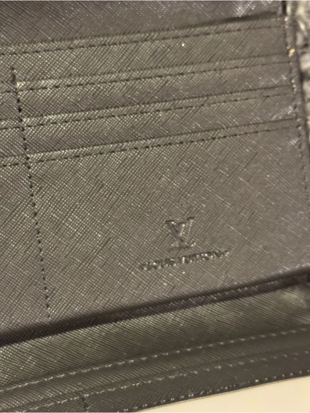 LV Style Monogram Wallet Brown Gold Hardware Envelope Slim Chic